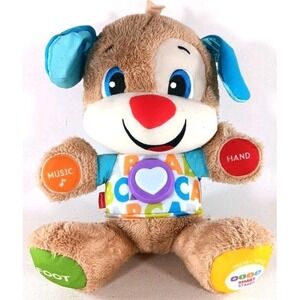 Fisher-Price Plush Laugh & Learn Smart Stages Puppy Brown ABCs Interactive Toy